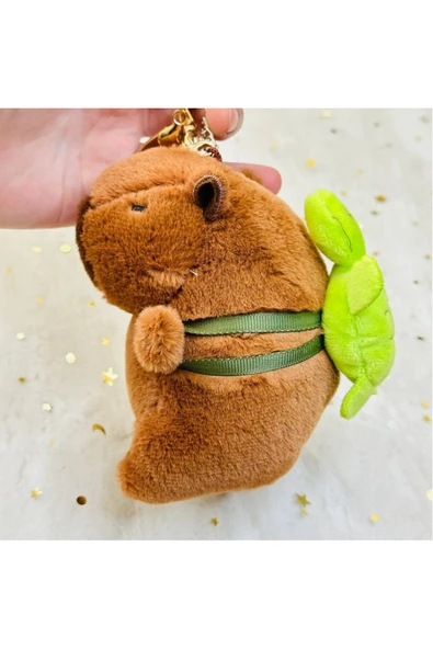 tinyshop kids store Capybara peluş oyuncak kapibara peluş Çanta Charmı Aksesuar - 2