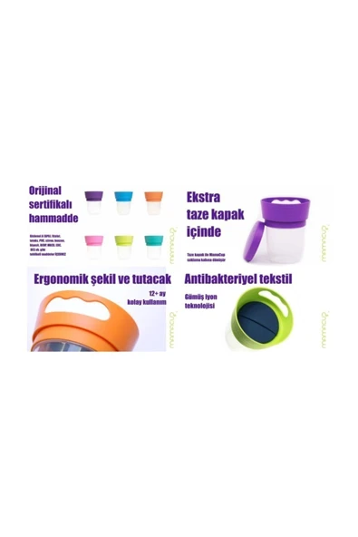 MamaCup Dökülmeyi Önleyen Atıştırmalık Kap Pembe - 3