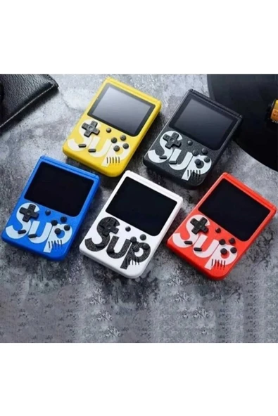 TEKNOLOJIADASI sup mavi sup atari oyun konsolu 2 oyunculu mini el atarisi 400 oyunlu - 1