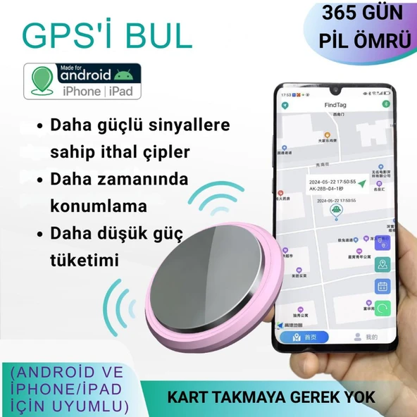 Coofbe Yeni Nesil Tüm Telefonlara Uyumlu İos ve Andoid İle Uyumlu Akıllı Takip Cihazı Tag Takip Gps - 11