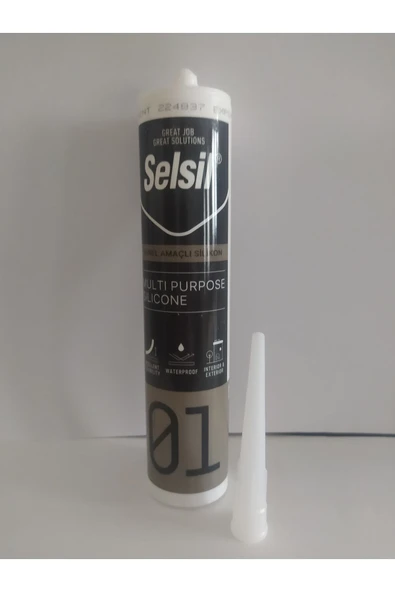 Selsil Genel Amaçlı Silikon Su Geçirmez Cam Doğrama Metal Fayans Için Şeffaf 280gr - Resim 5