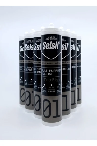 Selsil Genel Amaçlı Silikon 280gr. Şeffaf 25 Adet ürün görseli