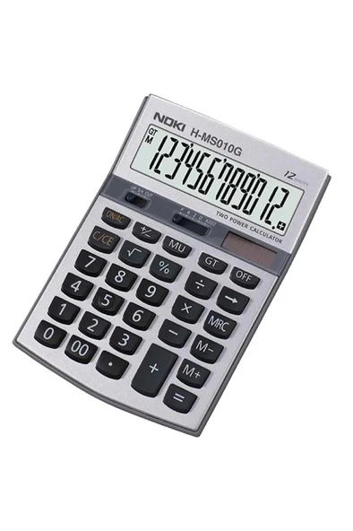 Noki H-MS010G Hesap Makinesi 12 Hane Gri - 2
