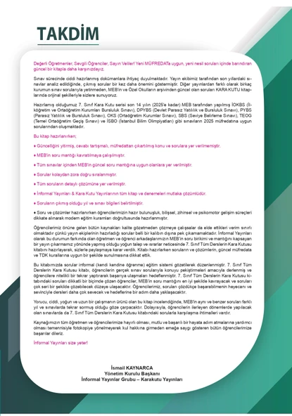 8. Sınıfa Hazırlık Tüm Dersler Yaz Tatil Kitabı Dijital Çözümlü Soru Bankası - Resim 2