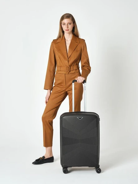 Pierre Cardin Trolley Valiz Siyah Orta Boy 04PC8009-02-SY ürün görseli