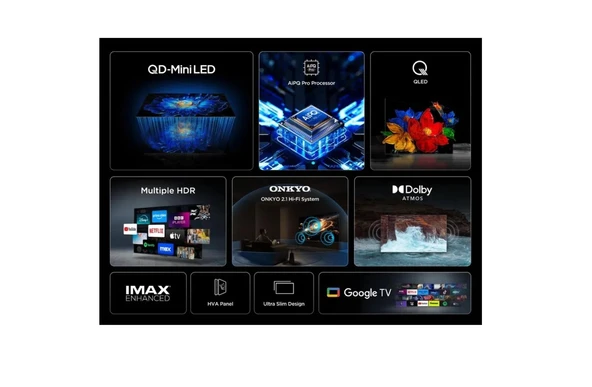 Tcl 55C6KS 55'' 139 Ekran Uydu Alıcılı 4K Ultra HD MiniLED Google TV - Resim 6