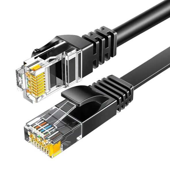 Essager 3 Metre CAT6 1000Mbps Süper Hızlı Gecikmesiz Ethernet Kablosu, 1Gbps Altın Kablama Uçlu İnternet Kablosu - Resim 6
