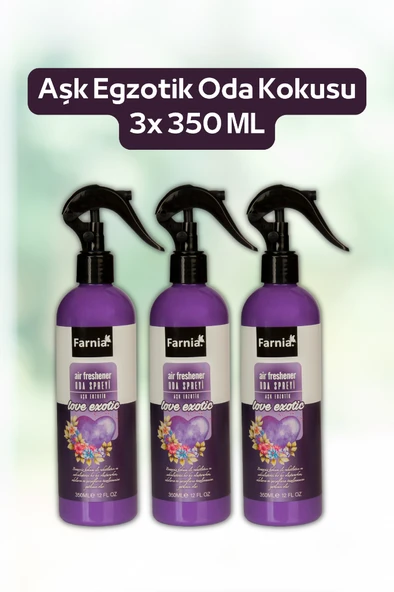 Farnia Aşk Egzotik Oda Spreyi 350 Ml Love Exotic 3 Adet - 2