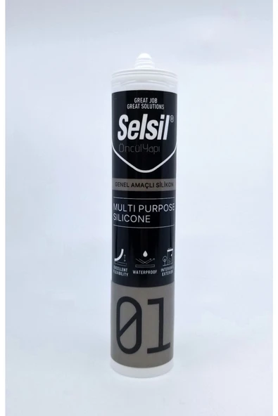 Selsil Genel Amaçlı Silikon 280gr. Şeffaf 25 Adet - Resim 2