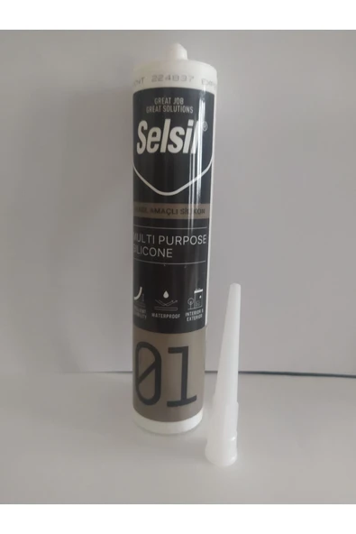 Selsil Genel Amaçlı Silikon Su Geçirmez Cam Doğrama Metal Fayans Için Şeffaf 280gr - Resim 4