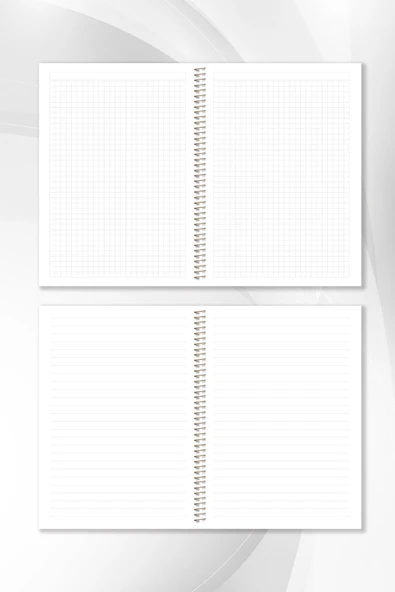 NY SADE A5 Spiralli Okul Defteri 80 yaprak 4'lü Set 2 Kareli 2 Çizgili - 6