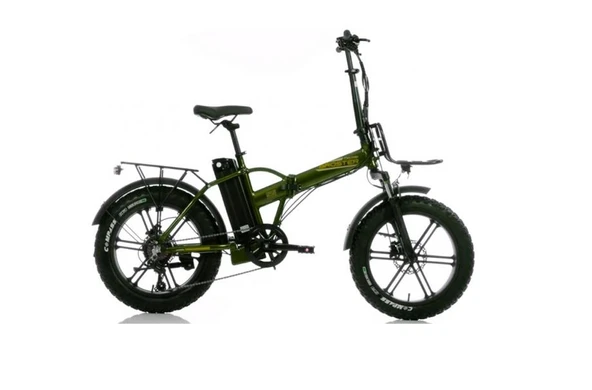 CORELLİ BROSTER TECHLA FAT BIKE ELEKTRİKLİ KATLANIR BİSİKLET 42CM HD 20 JANT 7 VİTES METALİK YEŞİL ürün görseli