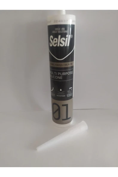 Selsil Genel Amaçlı Silikon Su Geçirmez Cam Doğrama Metal Fayans Için Şeffaf 280gr - Resim 6
