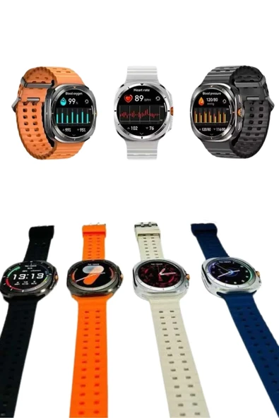 Akıllı Saat Unısex Zarif Görünümlü Titanyum Kasa Amoled Ekran Müzik Dinleme - Resim 5