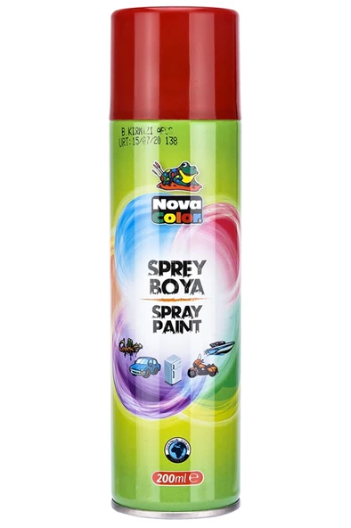 Nova Color Sprey Boya 200 Ml Kırmızı - 1
