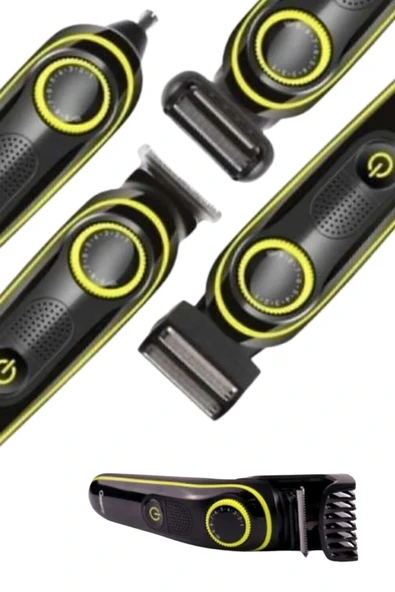 Saç Sakal Şekillendirici Tıraş Makinesi 5 Başlıklı Paslanmaz Çelik Bıçaklı Unısex - Resim 2