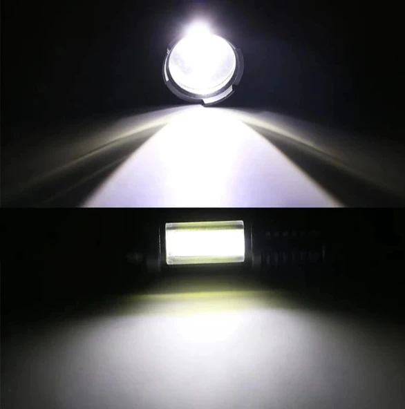 Wuben Wb-017 Zoomlu Şarjlı Cob Led Güçlü El Feneri - Resim 5