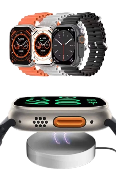 Yeni Nesil Akıllı Saat Uyku ve Sağlık Takibi Titeşimli Sesli Arama Mesaj ve Bildirim Görme - Resim 4