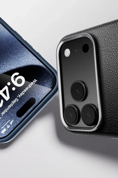 iPhone 17 Pro Wonder Deri Magsafe Kapak - Turuncu - Resim 8