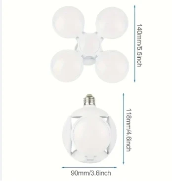 Led Futbol Ufo Ampul E27 28w 360 Derece Katlanır Lamba Ac 220v Lamba Led Spot Işık Beyaz Glop Led - Resim 2