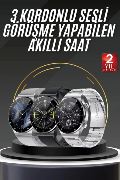 Akıllı Saat Adımsayar Nabız Ölçer Titreşim Özellikli Çağrı Cevaplama Sosyal Medya ürün görseli 1