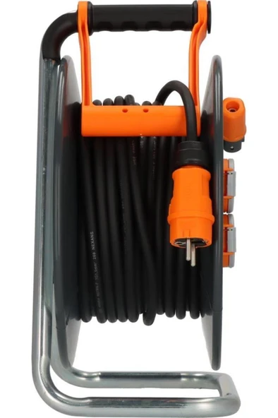 Brennenstuhl ProfessionalLINE SteelCore Serisi 5 Yıl Garantili IP44 Lisanslı Çelik Tambur Makaralı Kablo H07RN-F 3G2.5, 33 Metre Outlet - 4