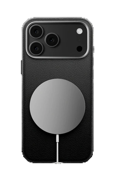 iPhone 17 Pro Wonder Deri Magsafe Kapak - Siyah - Resim 2