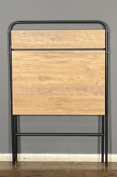 ? Lich Metal Ayaklı Katlanır Çalışma Masası Ceviz | Raflı Laptop Sehpası | Çizim ve Ders Masası - 3