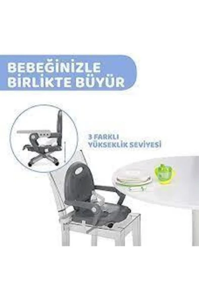 Chicco Pocket Snack Yükseltici Mama Sandalyesi Dark Grey Outlet - 4