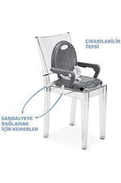 Chicco Pocket Snack Yükseltici Mama Sandalyesi Dark Grey Outlet - 3