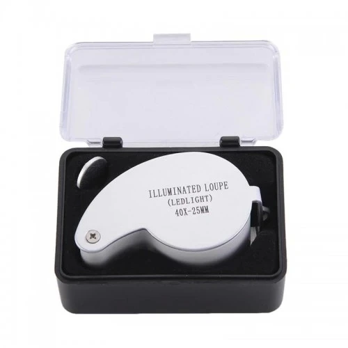 Mini 40x25mm Takı Büyüteç, Cep Büyüteç, Teftiş, Elmas Pullar, Madeni Kontrol Lup Mg21011 - 6