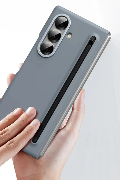 Samsung Galaxy Z Fold 6 Hole Fold Kapak - Titan Gri - Resim 4