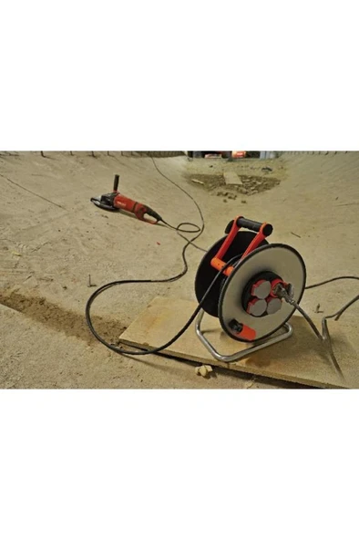 Brennenstuhl ProfessionalLINE SteelCore Serisi 5 Yıl Garantili IP44 Lisanslı Çelik Tambur Makaralı Kablo H07RN-F 3G2.5, 33 Metre Outlet - 7