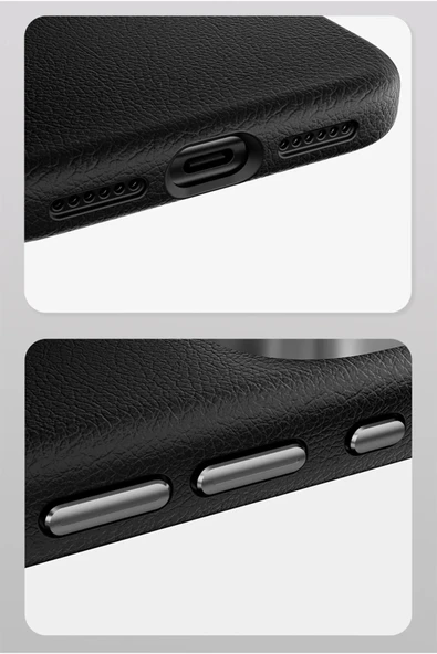 iPhone 17 Pro Wonder Deri Magsafe Kapak - Turuncu - Resim 9