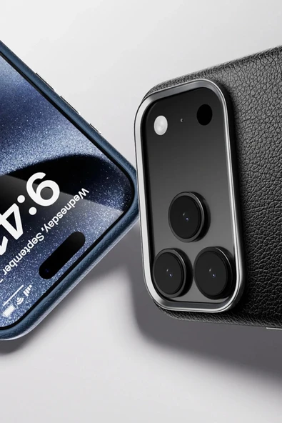 iPhone 17 Pro Max Wonder Deri Magsafe Kapak - Siyah - Resim 8