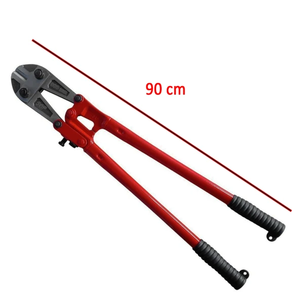 (36'') Kollu Çeneli Kupplon Demir Kesme Makası Çubuk İnşaat Demiri Teli Metal Kesim Makası CR-V - Resim 2