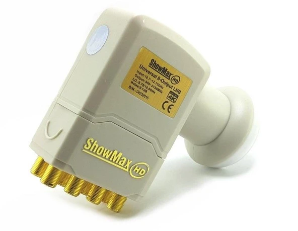 Showmax 8 Çıkışlı Sekizli Ultra HD 4k Uydu Anteni Lnb Elembi-Gold Başlıklı - Resim 2