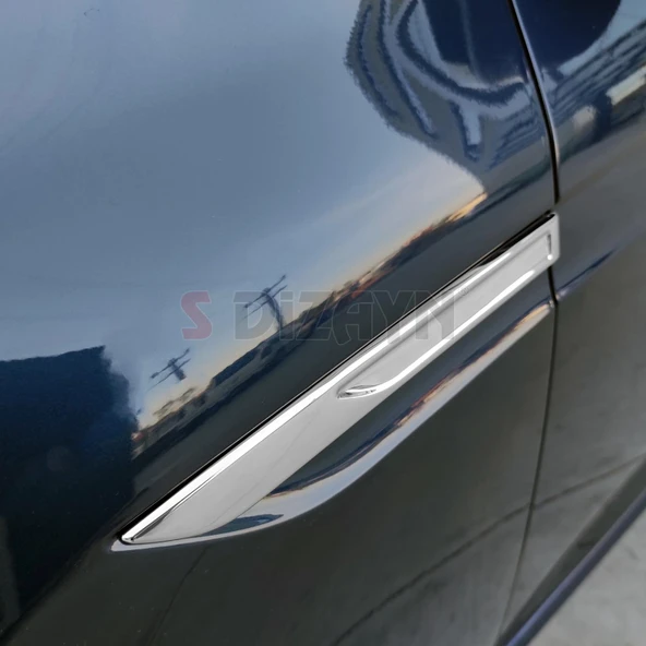 S-Dizayn Renault Megane 4 Krom Çamurluk Sinyal Çıtası 2 Prç. 2020 Üzeri - 5
