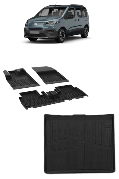 Fiat Doblo Uyumlu Havuzlu Oto Paspas Ve 3d Bagaj Havuzu 2025 ürün görseli 1