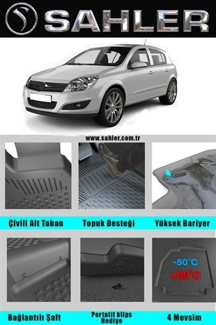 Sahler Opel Astra H Hatchback 4.5D Havuzlu Paspas - 2