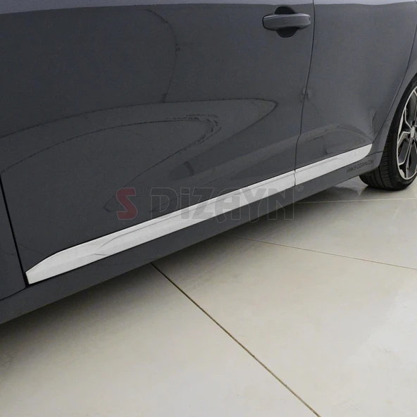 S-Dizayn Renault Clio 5 Krom Yan Kapı Çıtası 4 Prç. 2019 Üzeri - Resim 6