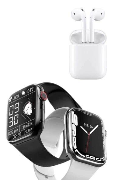 Akıllı Saat Kulaklık Hediyeli Uyku ve Sağlık Takibi Yapabilen Uzun Ömürlü - Resim 4