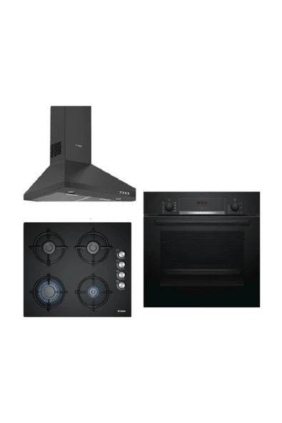 Bosch Ankastre Set53 (HBF534EB0T + POP6C6B11O + DWP64CC60T)