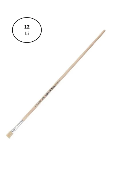 Fanart Academy Seri 258 Sert Kıl Yassı Fırça No 12 12'li - 2