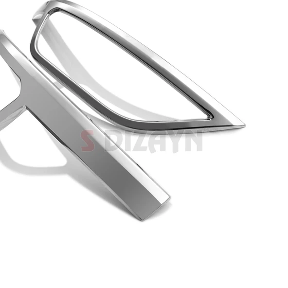 S-Dizayn VW T-Roc Makyajlı Krom Egzoz Görünümü Difüzör 2 Prç. 2021 Üzeri - Resim 4