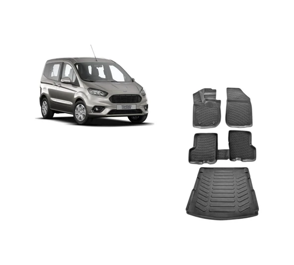 Rizline Ford Courier 3D Havuzlu Paspas Ve Bagaj Havuzu 2014-2 . ürün görseli 1