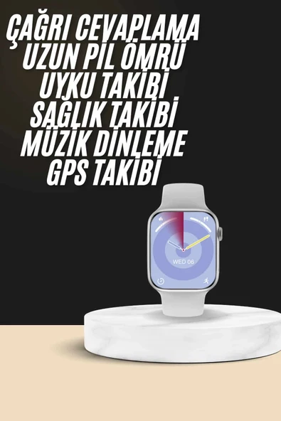 Akıllı Saat Kulaklık Hediyeli Uyku ve Sağlık Takibi Yapabilen Uzun Ömürlü - Resim 2
