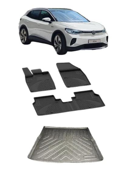 Sahler Volkswagen Id.4 4.5d Havuzlu Paspas Ve 3d Bagaj Havuzu - 1