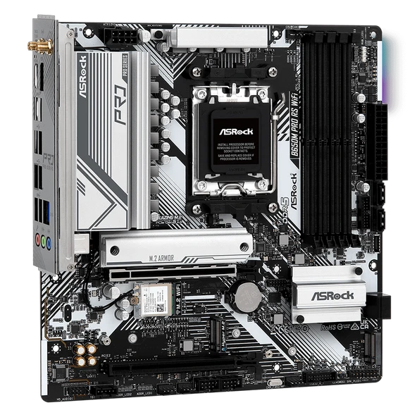 ASROCK B650M Pro RS WIFI 7200MHz DDR5 Soket AM5 M.2 USB 3.2 HDMI mATX Anakart - 4