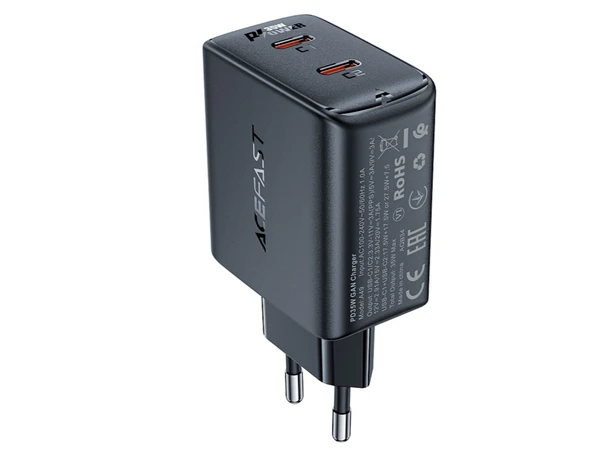 35W GaN Çift USB-C Portlu Süper Hızlı Şarj Cihazı  PD Destekli Akıllı Çip Teknolojili - 3